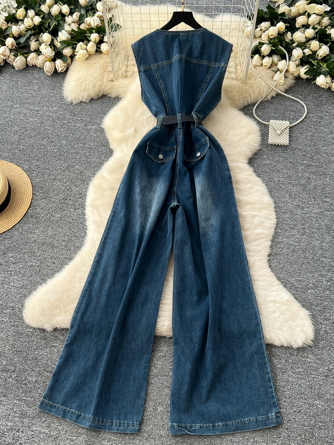 Flight to sydney denim jumpsuit DJS108 images